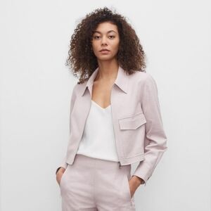Club Monaco Textured Crop Jacket | M | Pink